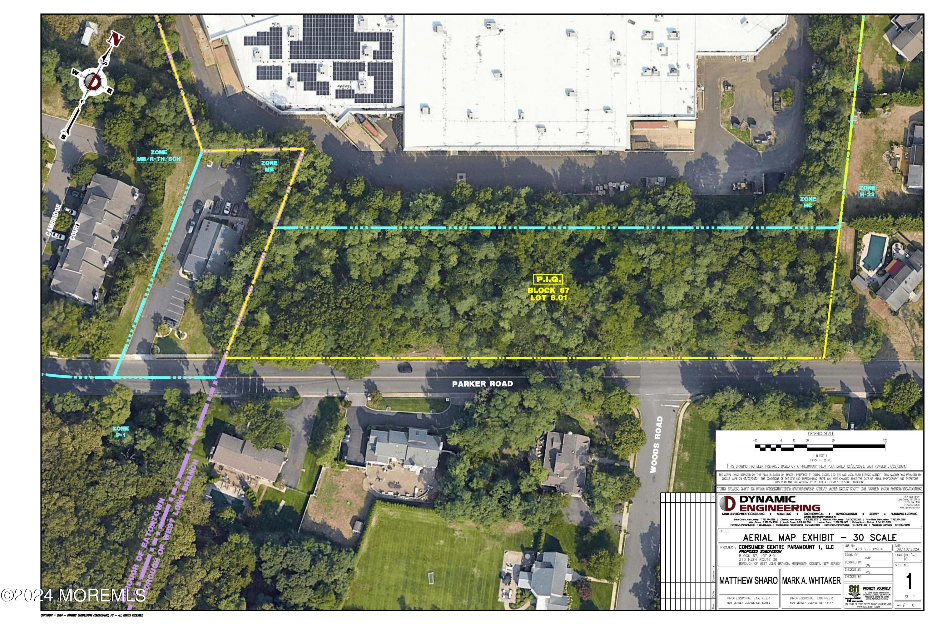 0 Parker Road West Long Branch, NJ 07764 - Photo 3 of 3 AERIAL MAP EXHIBIT - 30 SCALE