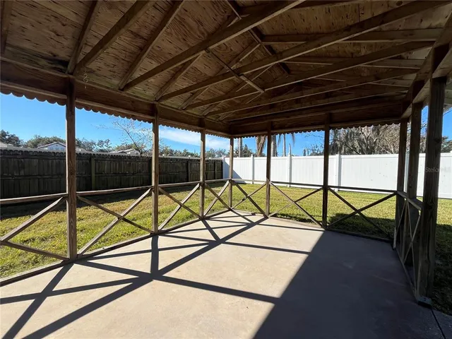 a view of a swimming pool with a swimming pool