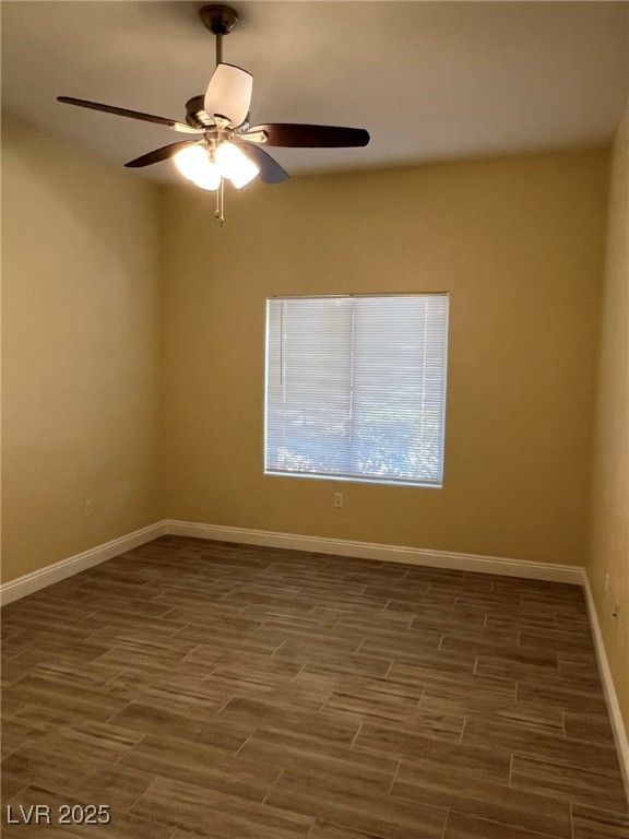 8805 Jeffreys Street, Unit 1111 Las Vegas, NV 89123 - Photo 15 of 35 Unfurnished room featuring wood tiled floors and a ceiling fan