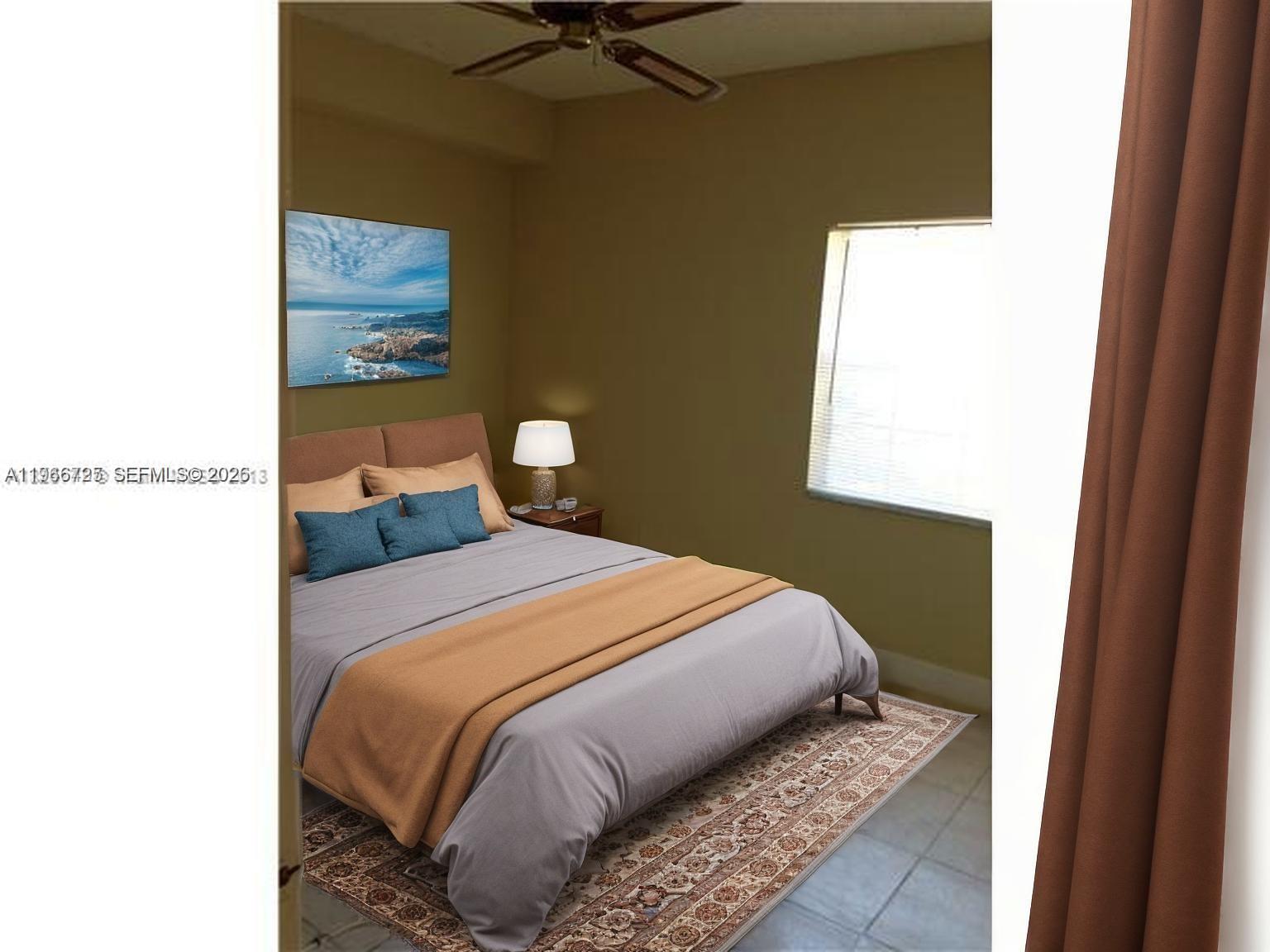 18330 Northwest 68th Avenue, Unit A Hialeah, FL 33015 - Photo 10 of 14 a bedroom with a bed and a window