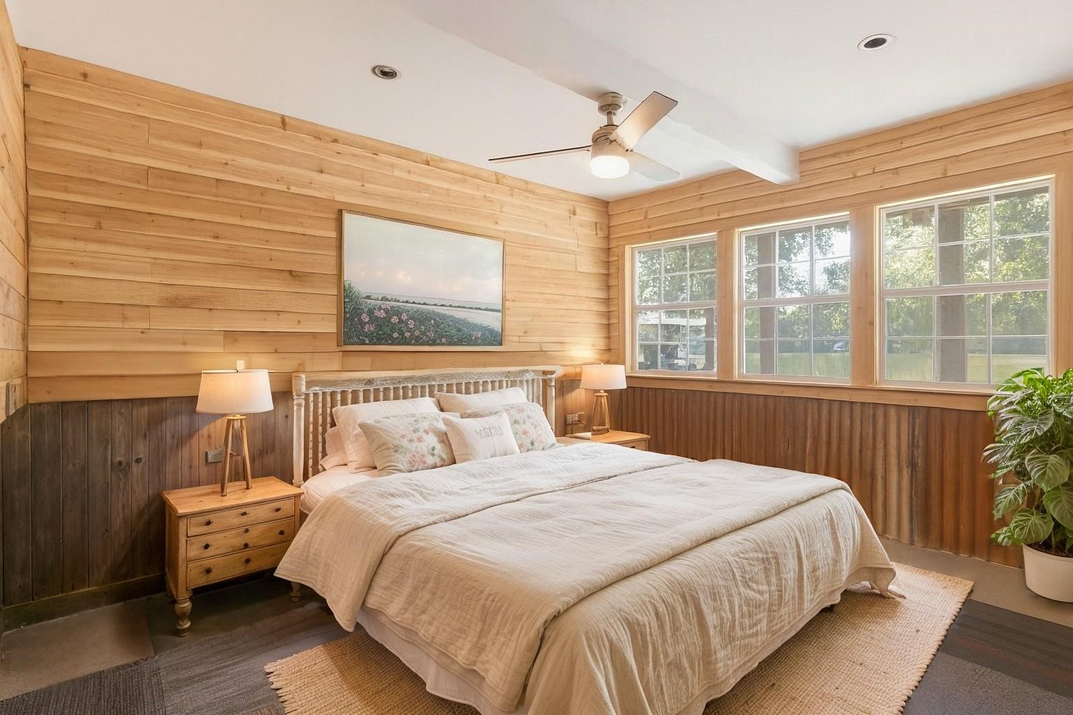 150 County Road 2122 Cleveland, TX 77327 - Photo 12 of 21 a bedroom with a large bed and a large window