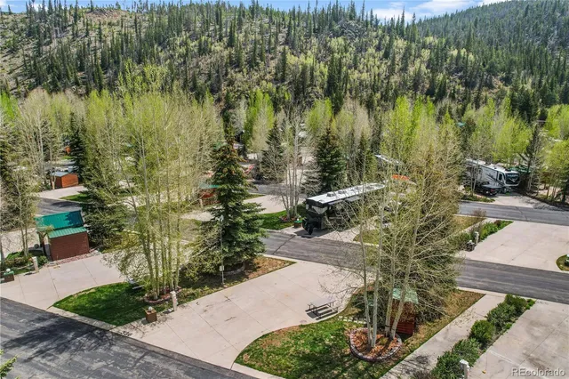 a view of a city with swimming pool