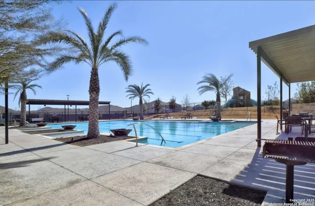 a view of outdoor space with seating area