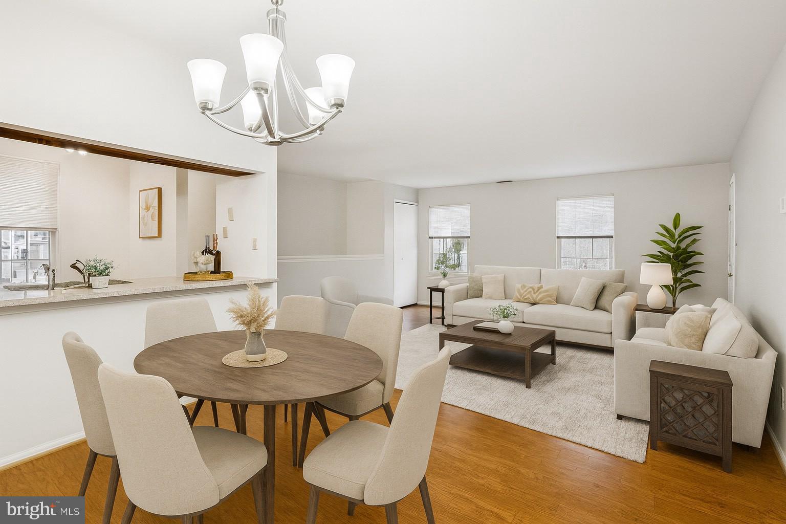 3190B Neils Court Mount Laurel, NJ 08054 - Photo 5 of 27 Virtually Stagged Dining room Living Room Combo