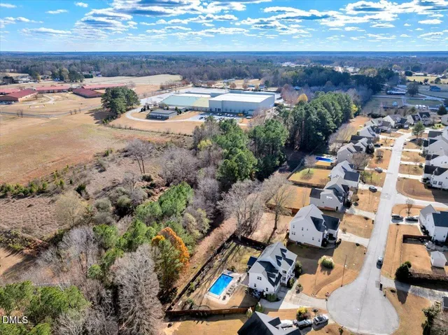 an aerial view of multiple house