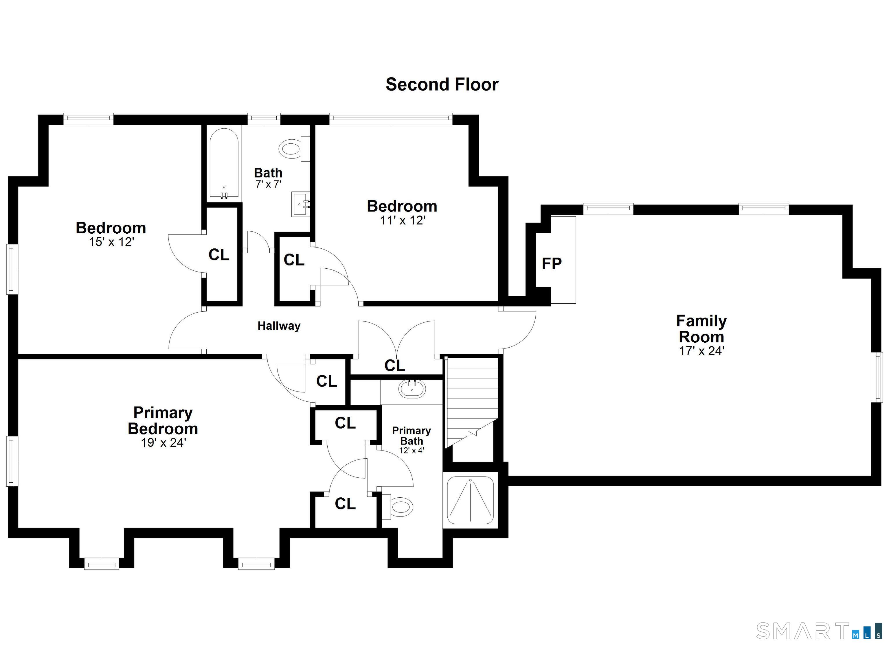 1100 Stillwater Road Stamford, CT 06902 - Photo 39 of 40 Upper Level Floor Plan
