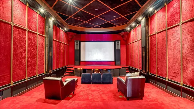 a room with furniture