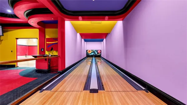 a view of a indoor basketball court