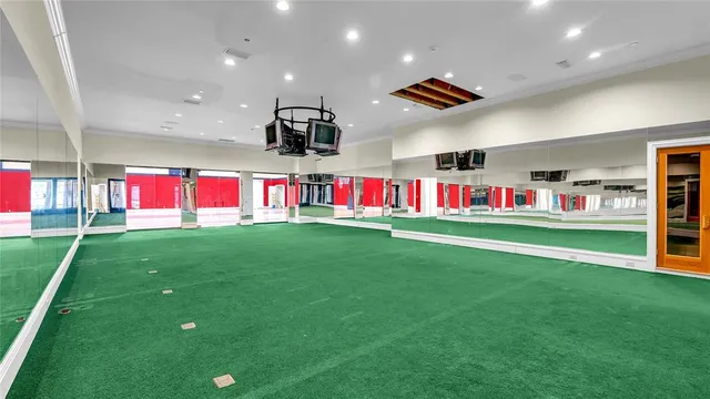 a view of wooden balcony