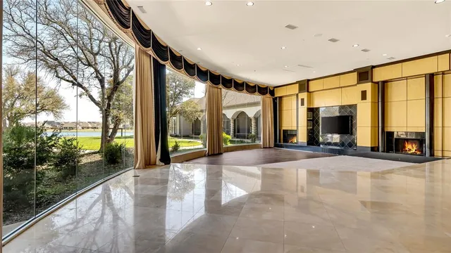 a view of a building with the front door