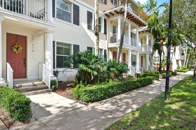 a view of a building with garden