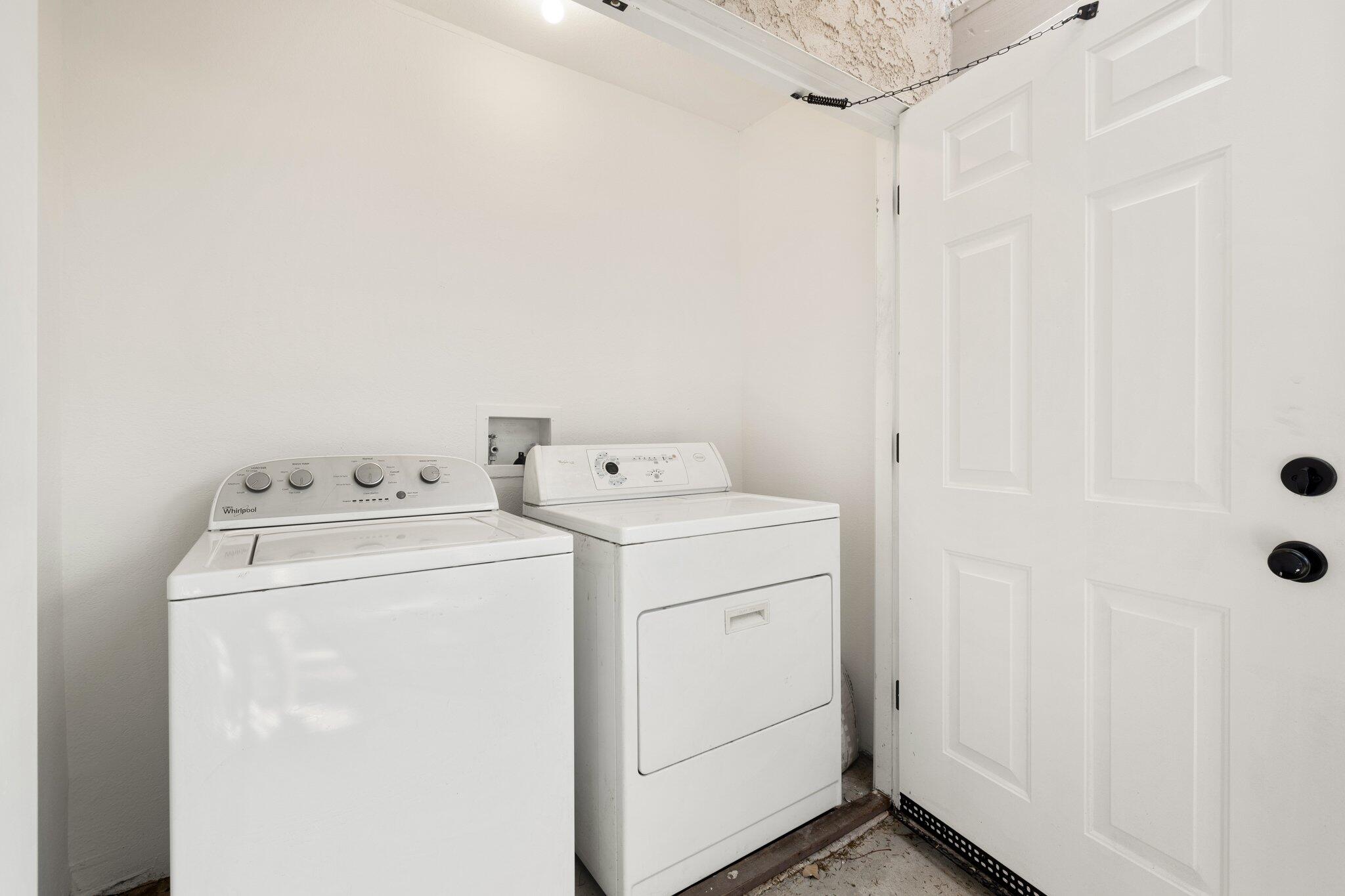 505 South Farrell Drive, Unit A3 Palm Springs, CA 92264 - Photo 31 of 43 a utility room with dryer and washer