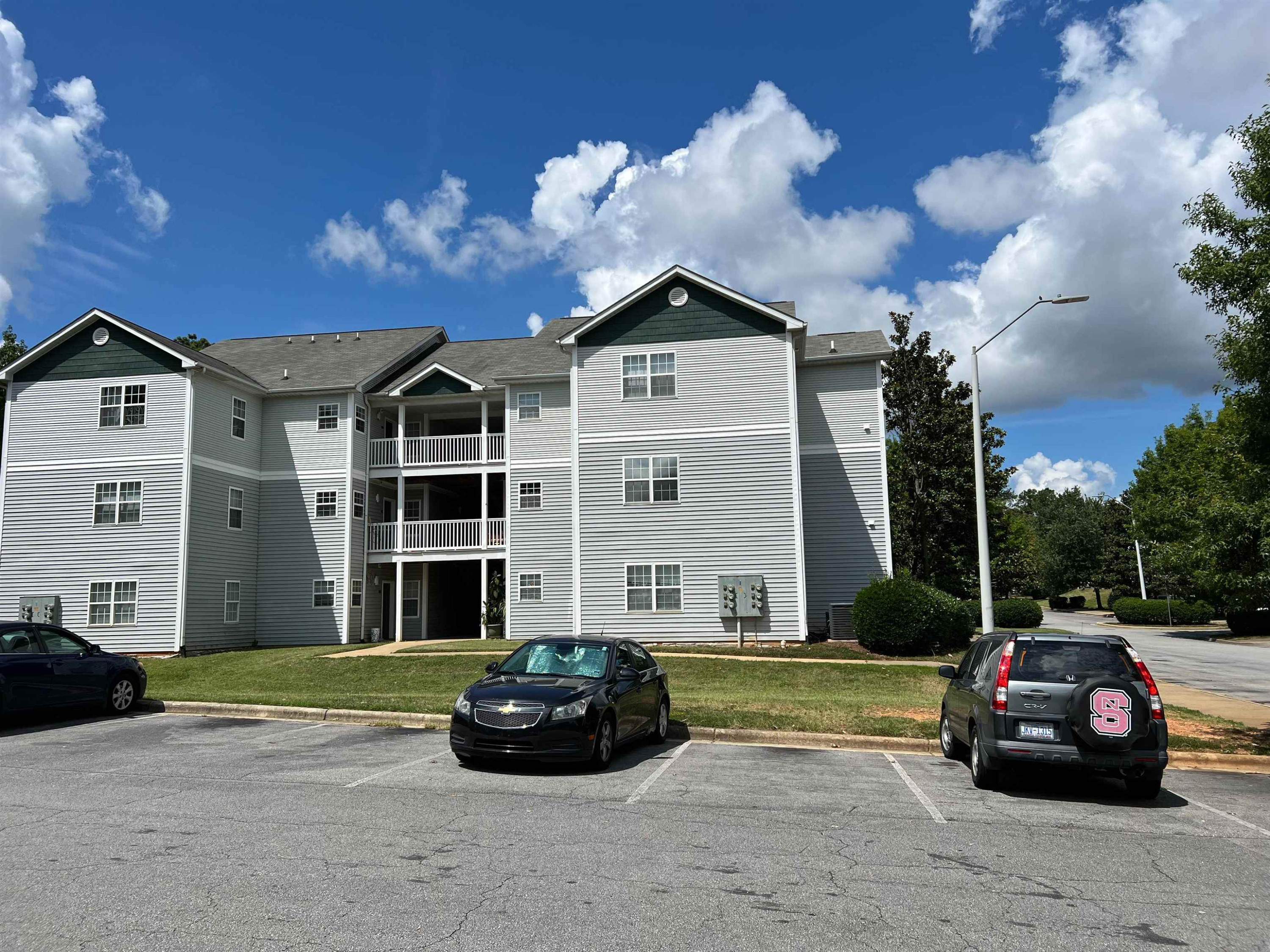 a car parked in front of a house