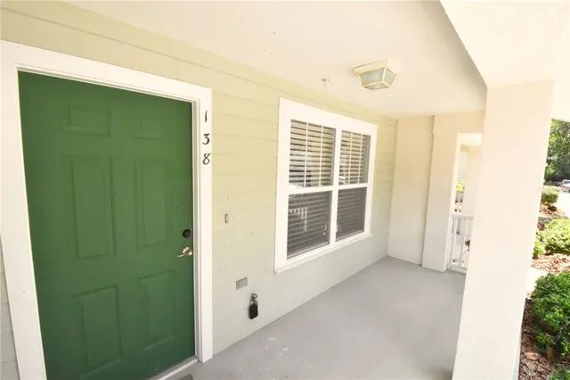 an empty room with a bathroom