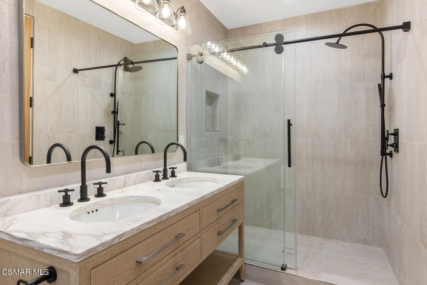 2224 Thorsby Road Lake Sherwood, CA 91361 - Photo 21 of 45 a bathroom with a sink and a mirror