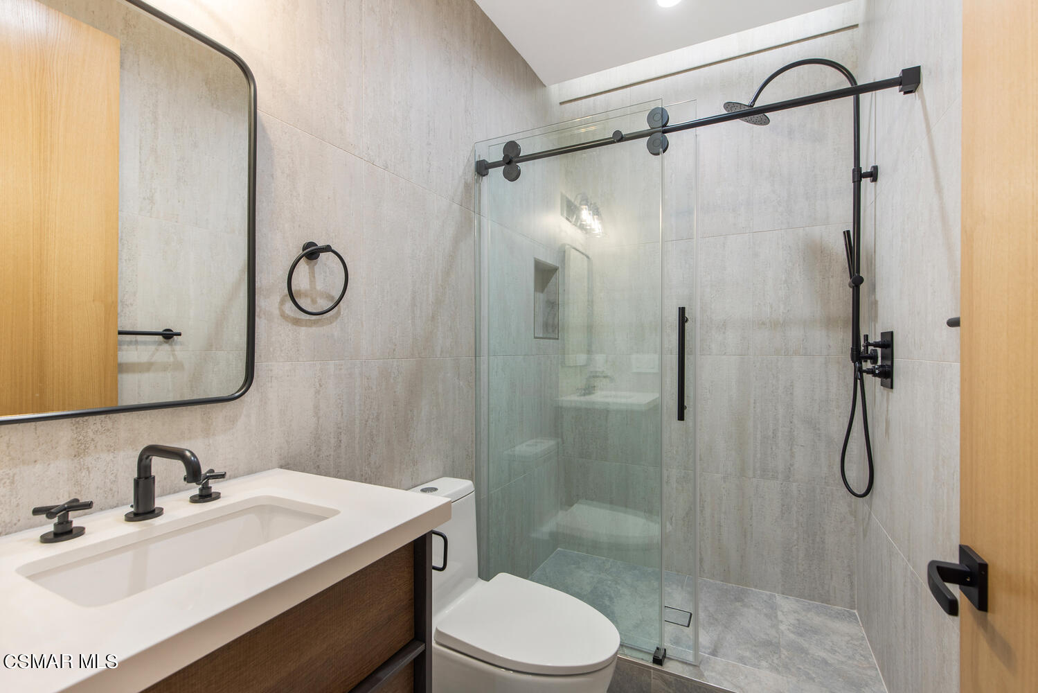 2224 Thorsby Road Lake Sherwood, CA 91361 - Photo 27 of 45 a bathroom with a sink toilet and shower