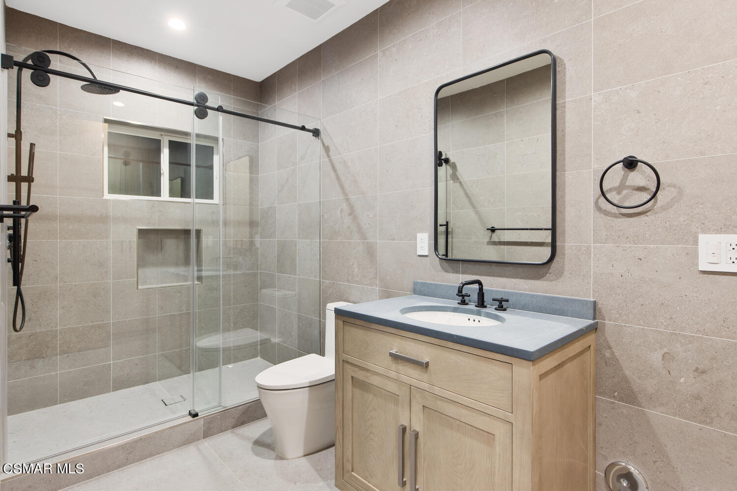 2224 Thorsby Road Lake Sherwood, CA 91361 - Photo 30 of 45 a bathroom with a sink a toilet and shower