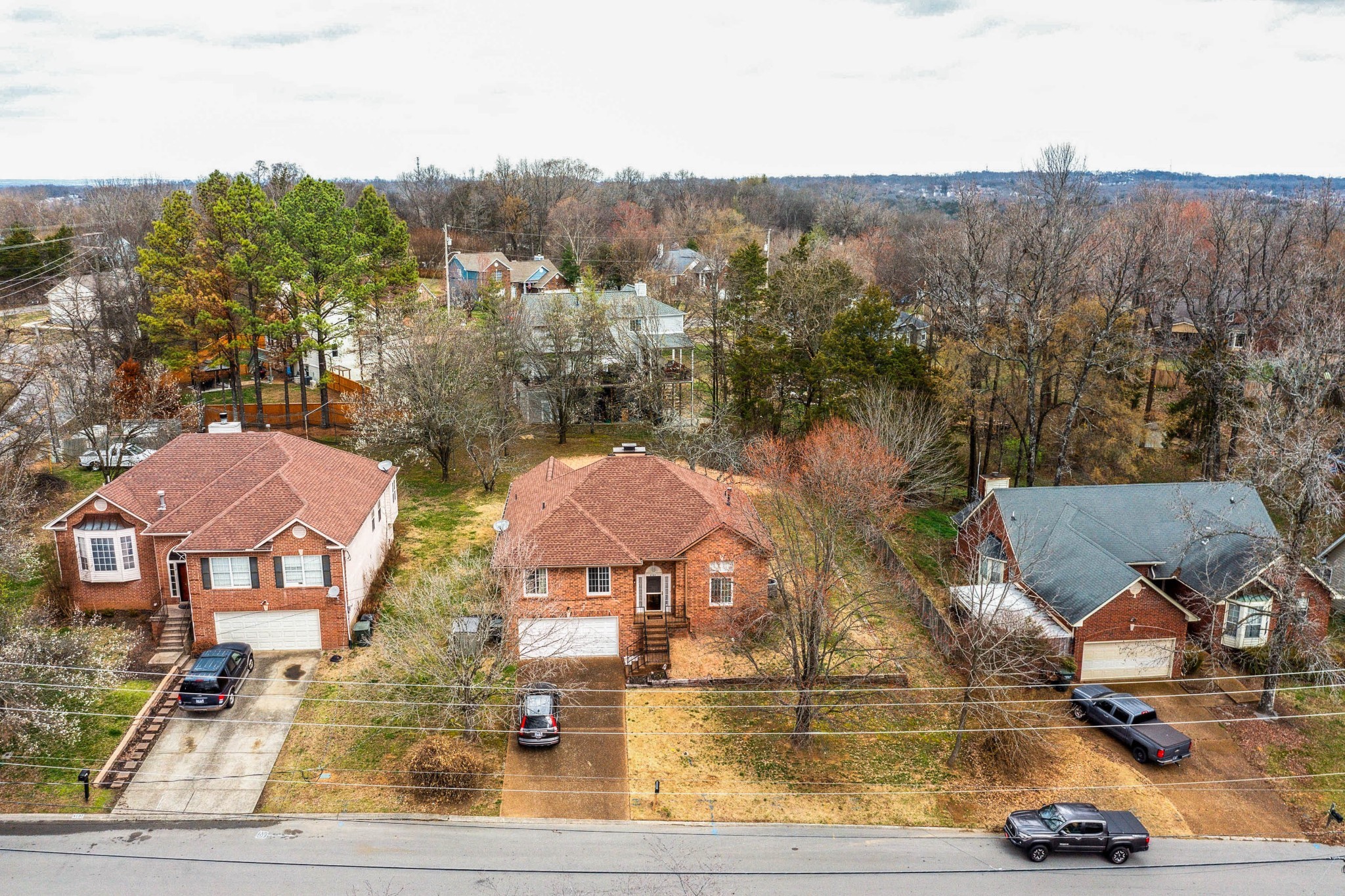 4105 New Hope Meadow Road Hermitage, TN 37076 - Photo 32 of 45 an aerial view of residential houses and outdoor space
