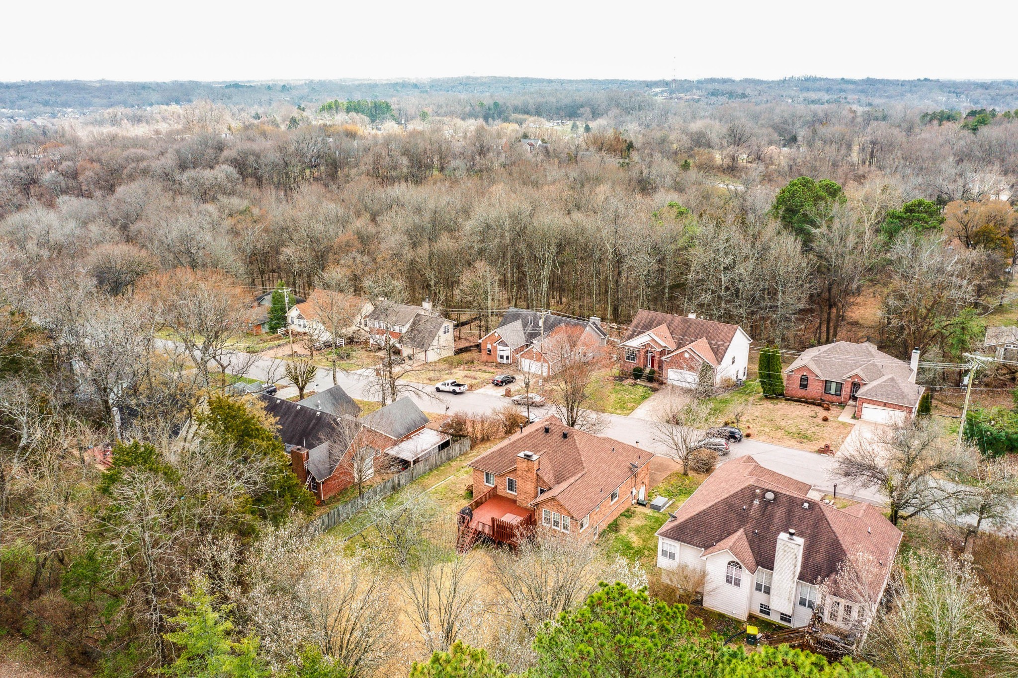4105 New Hope Meadow Road Hermitage, TN 37076 - Photo 35 of 45 an aerial view of a houses with a yard