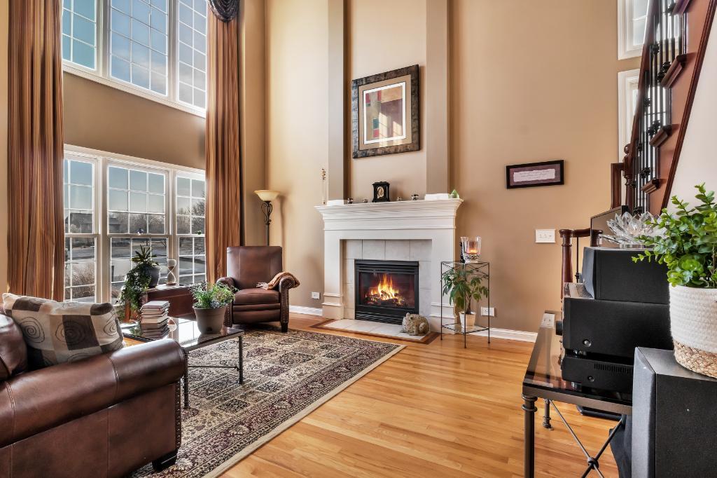 807 Sharp Court Elburn, IL 60119 - Photo 16 of 44 a living room with furniture and a fireplace
