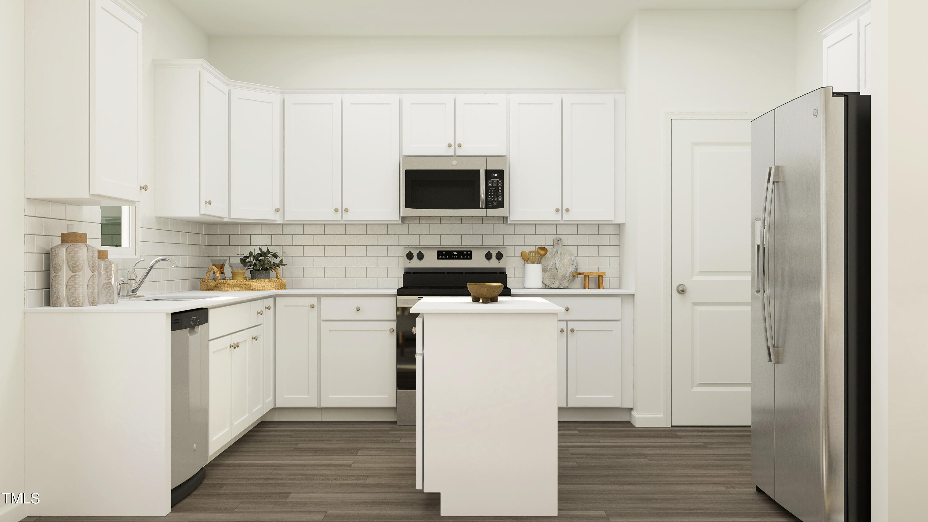 110 Digging Time Avenue Princeton, NC 27569 - Photo 11 of 26 a kitchen with a refrigerator stove and white cabinets