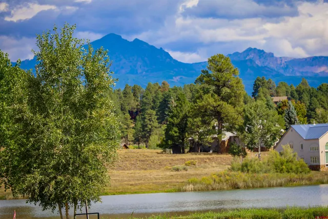 an outdoor space with furniture