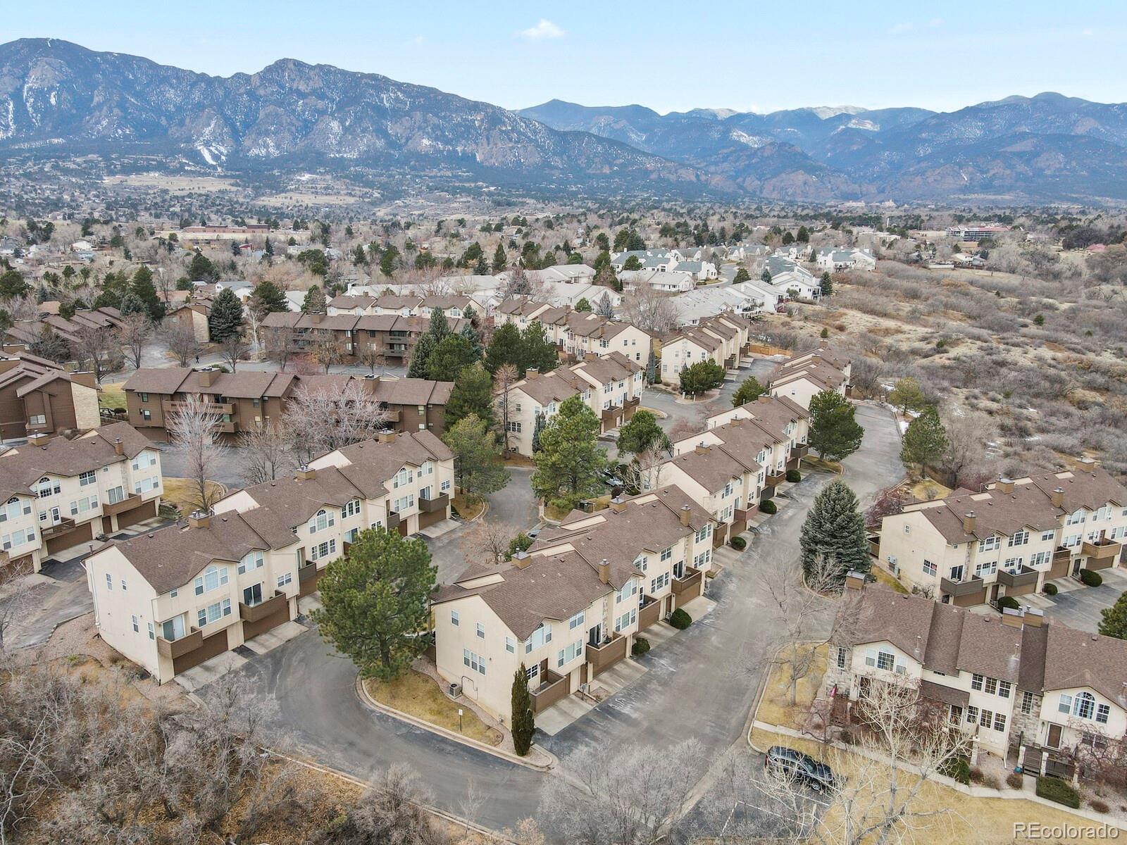 3244 Capstan Way Colorado Springs, CO 80906 - Photo 34 of 37 an aerial view of a and mountain
