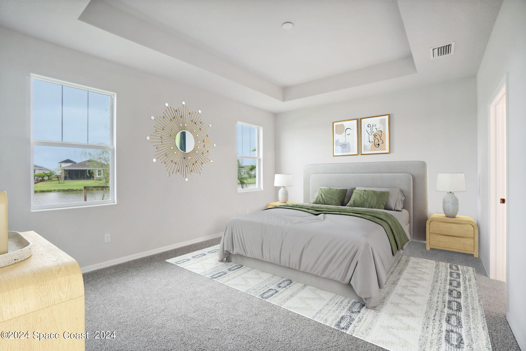 3019 Pangea Circle Melbourne, FL 32940 - Photo 37 of 56 a bedroom with a bed and a painting on the wall