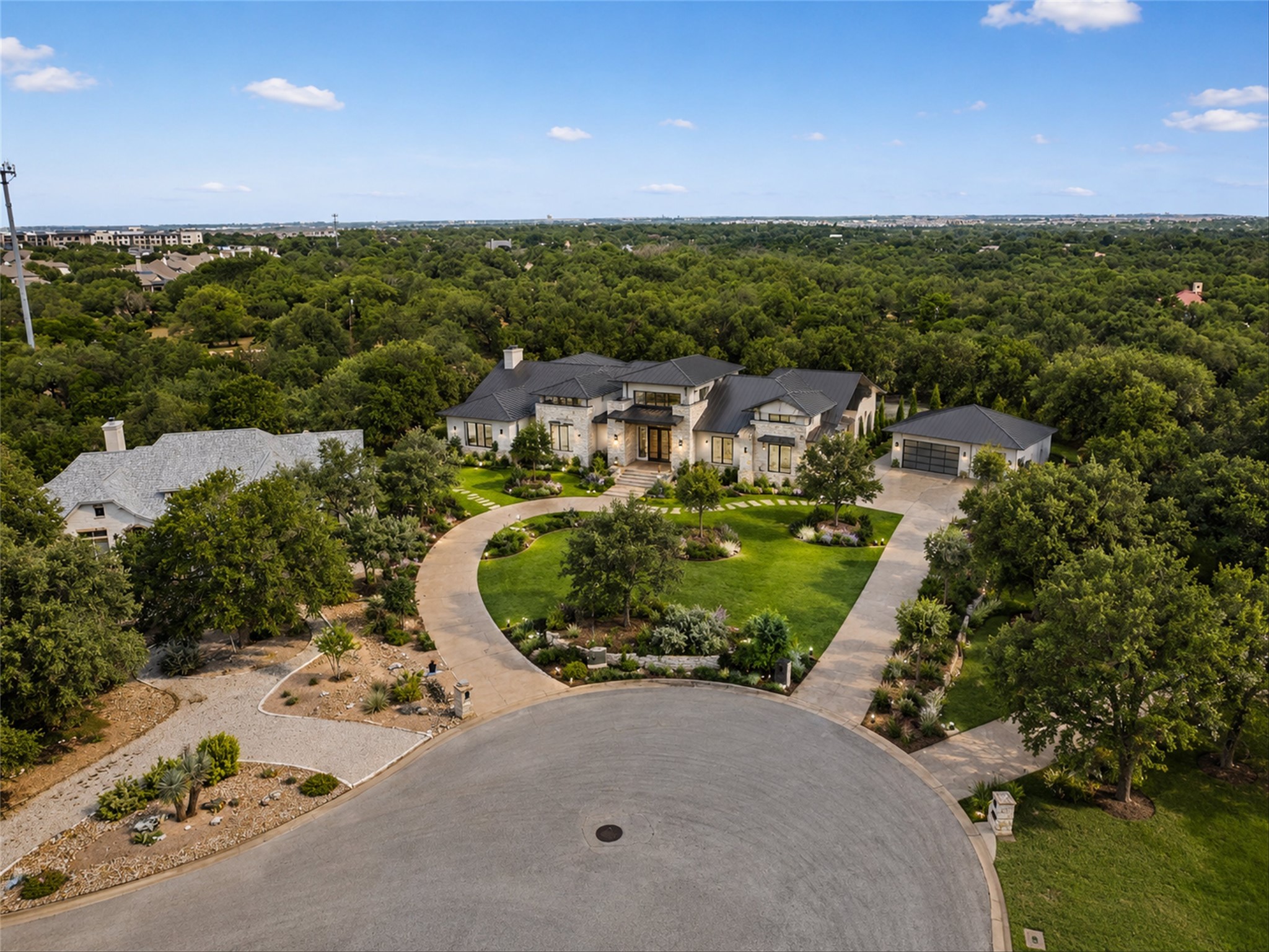 120 East Rustle Cove Georgetown, TX 78628 - Photo 22 of 25 an aerial view of a house with a garden