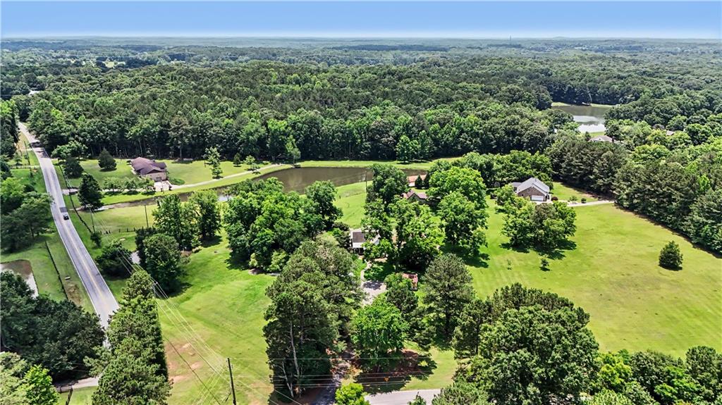 355 Inman Road Hampton, GA 30228 - Photo 46 of 47 a view of a lush green forest with a lake