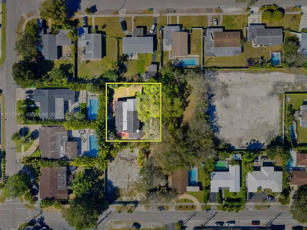 an aerial view of multiple houses