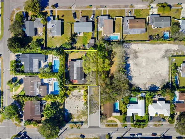 an aerial view of multiple houses