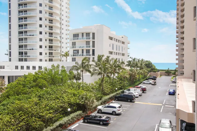 a view of a city with tall buildings