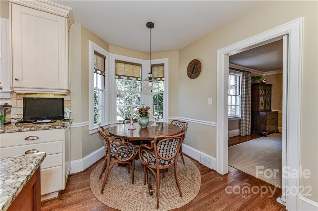 2700 Normandy Road Charlotte, NC 28209 - Photo 22 of 42 a view of a dining room with furniture window and wooden floor