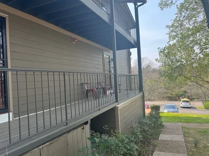 a view of a balcony