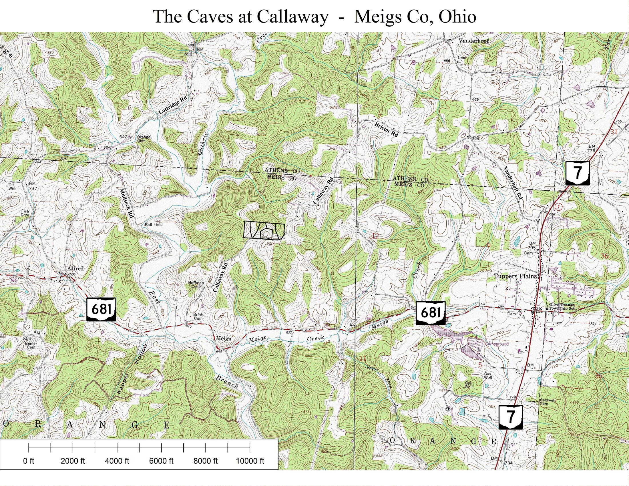 0 Calaway Road, Unit TRACT 1) Coolville, OH 45723 - Photo 13 of 21 The Caves at Callaway USGS Topo Map MLS