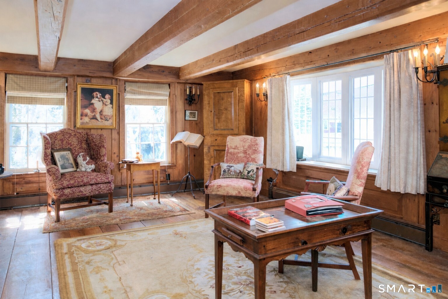 320 North Salem Road Ridgefield, CT 06877 - Photo 7 of 25 a living room with furniture a table and large windows