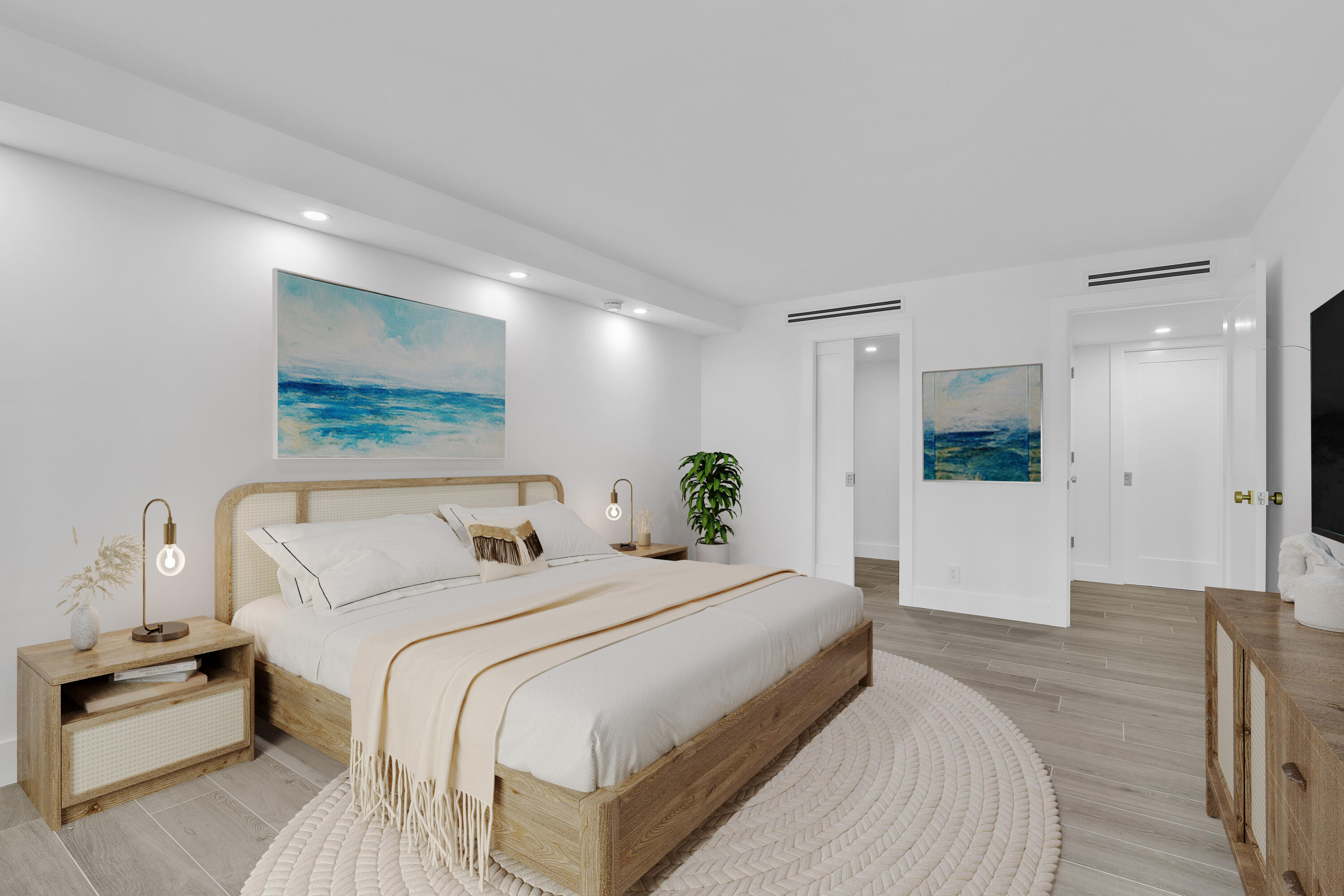 500 South Ocean Boulevard, Unit 303 Boca Raton, FL 33432 - Photo 11 of 46 a bedroom with a bed and a painting