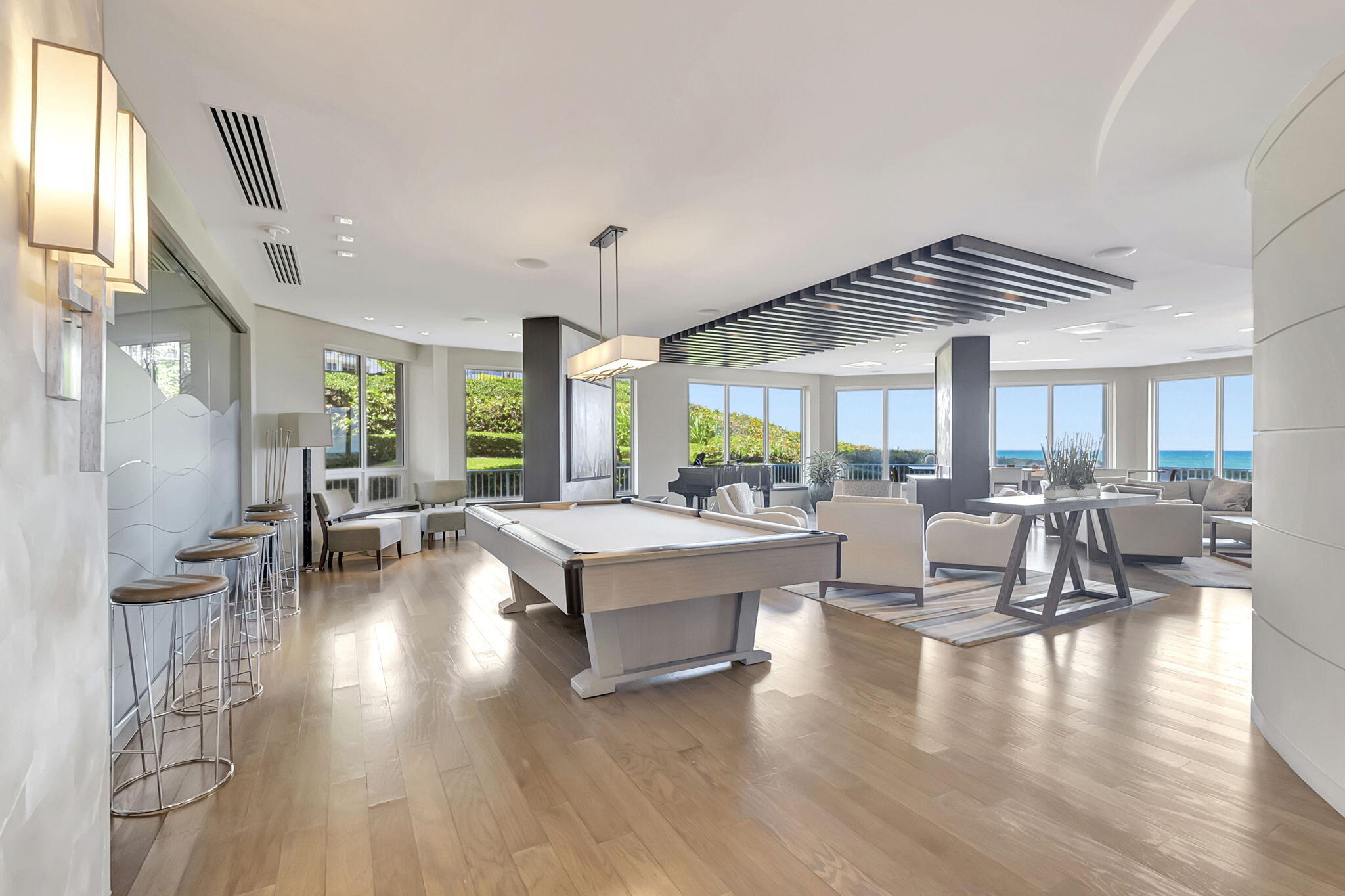 500 South Ocean Boulevard, Unit 303 Boca Raton, FL 33432 - Photo 33 of 46 a living room with fireplace furniture and a wooden floor