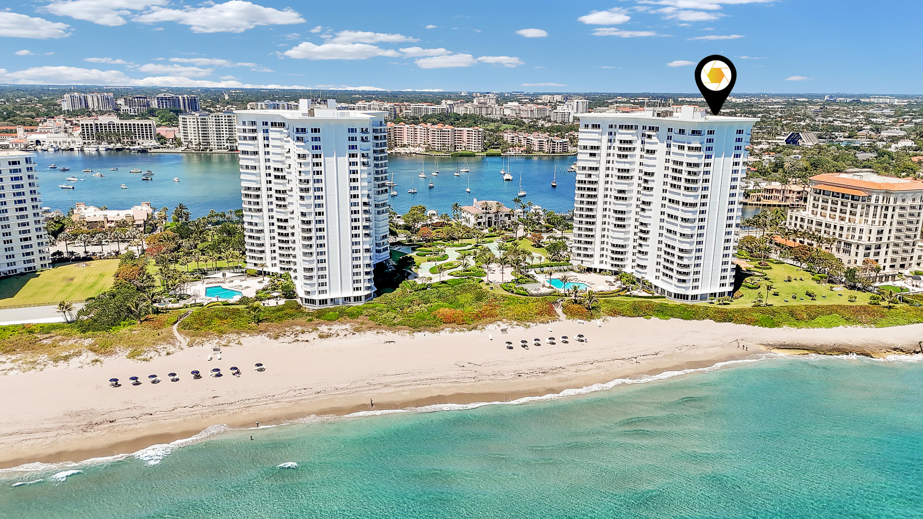 500 South Ocean Boulevard, Unit 303 Boca Raton, FL 33432 - Photo 42 of 46 a view of parking space with a yard