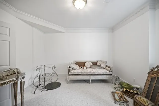 a view of a patio with furniture