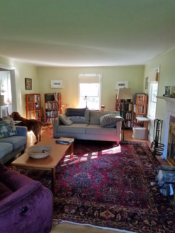 9 Merrill Street Waterville, ME 04901 - Photo 3 of 13 Living room with fireplace