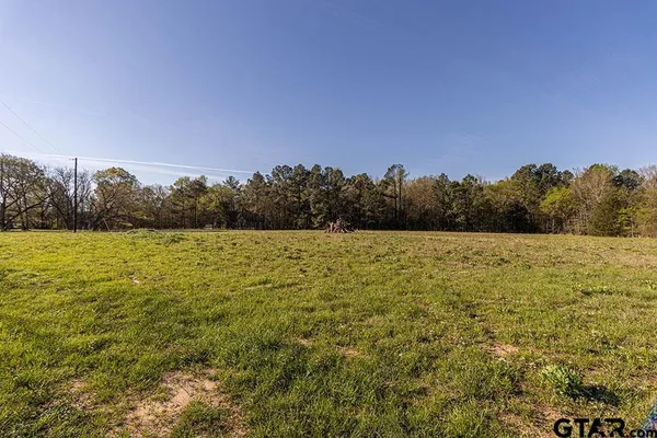 an aerial view of residential house with outdoor space and trees around