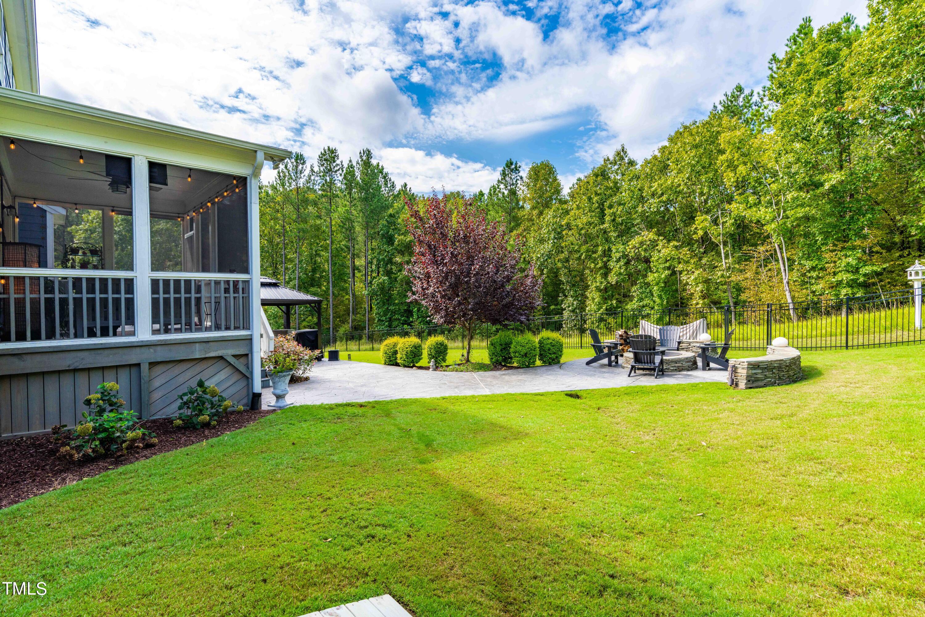 190 Hidden Bluff Drive Pittsboro, NC 27312 - Photo 50 of 58 a view of a house with swimming pool and porch with furniture