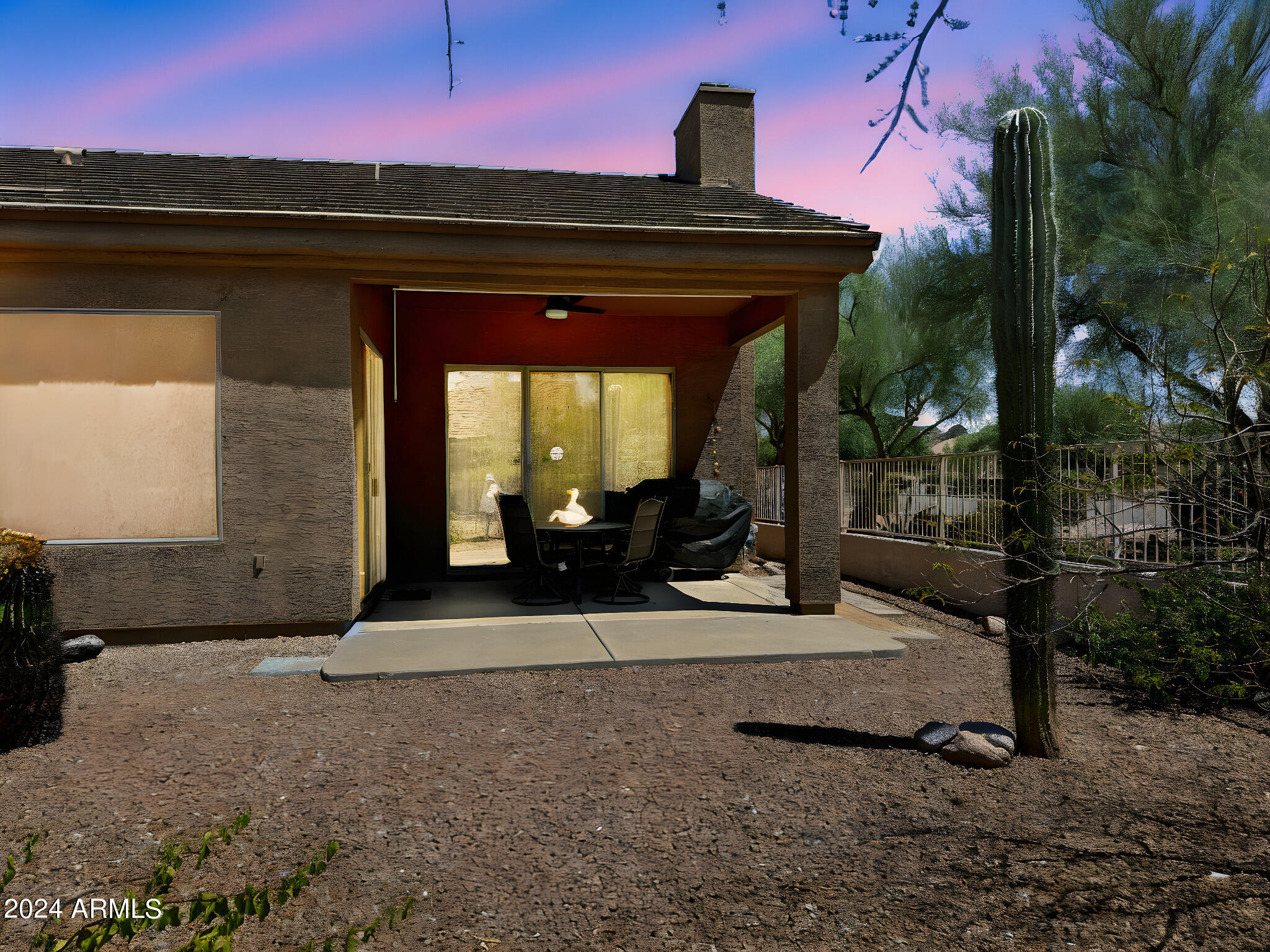 7361 Rugged Ironwood Road Gold Canyon, AZ 85118 - Photo 24 of 52 Back patio-Dusk