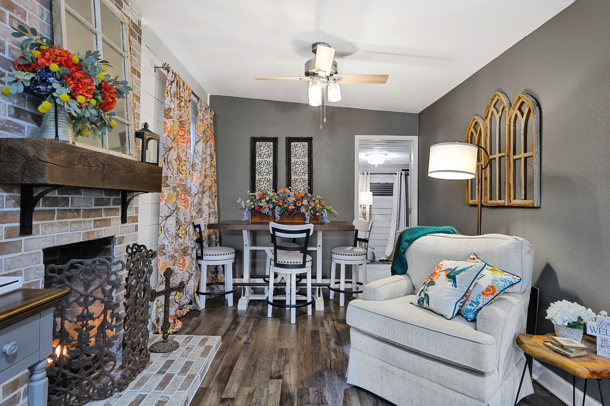 80 Woody Lane Springville, TN 38256 - Photo 11 of 31 a living room with furniture and a fireplace