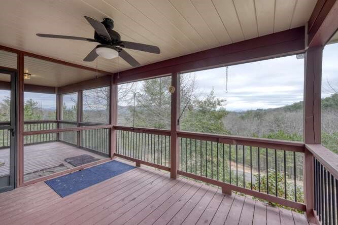 99 Old Possum Way Murphy, NC 28906 - Photo 33 of 54 a view of a porch with wooden floor and outdoor space
