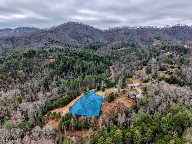 99 Old Possum Way Murphy, NC 28906 - Photo 47 of 54 an aerial view of residential house with outdoor space and trees all around