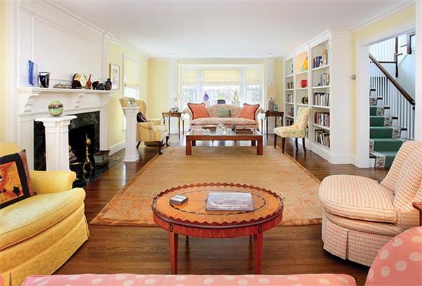 90 Baxter Road Brookline, MA 02445 - Photo 2 of 10 a living room with furniture and a fireplace