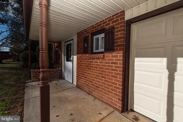 a view of a door of the house